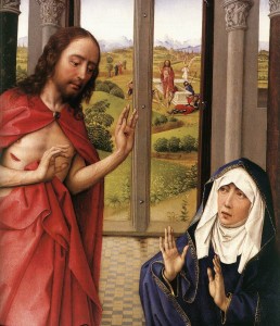 Zmartwychwstały ukazuje się Matce, Rogier van der Weyden, ok. 1440